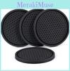 Creative Round Pvc Cup Car Storage Mat Universal Non-slip Car Cup Holder Black