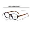 New Fashionable Round-Frame Anti-Blue Light Reading Glasses Retro Half-Frame High-Definition Presbyopia Glasses 0 To +4.0