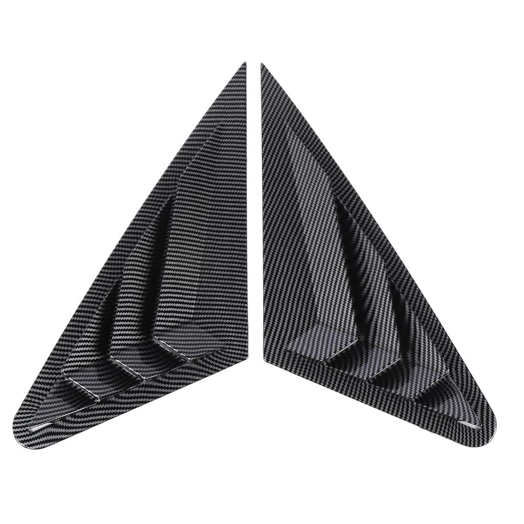 2Pcs Rear Side Window Louver Cover Left Right Impact Proof Sporty Look Rear Window Air Vent Scoop Sh