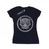 Womens/Ladies Black Panther Distressed Icon Cotton T-Shirt