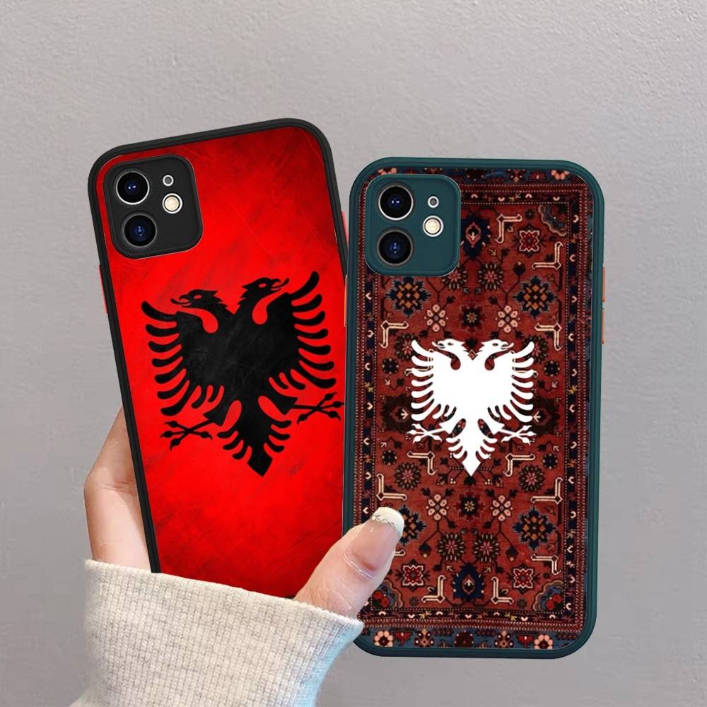 Албания Албанцы Флаг Чехол для телефона Для IPhone 16e 16 15 14 13 12 11 Pro Max X XS Max Plus Матовый Прозрачный
