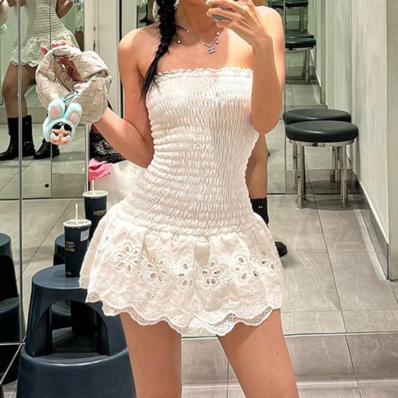 Женское тонкое жаккардовое платье-платье с лоскутным верхом Sweet Spice Girl с зауженной талией Pure Desire French A-силуэта
