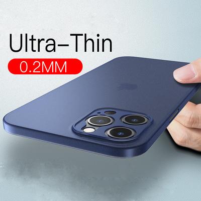 Новый ультратонкий матовый чехол из полипропилена толщиной 0,2 мм для iPhone 11 12 13 14 15 Pro X Xr Xs Max 13 mini 7 8 Plus SE 2020. Прозрачный жесткий чехол из поликарбоната.