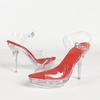 13CM Women Transparent High Heel Sandals, Thin Stiletto Platform Crystal Slippers, Sexy Nightclub Catwalk Shoes LFD-19876-1