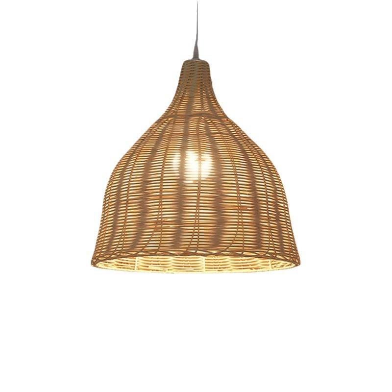 Handmade Rattan Chandelier Lampshade Bamboo Basket Lamp Shade Natural Pendant Lamp for Room Hotel Home Decor Lighting Fixtures