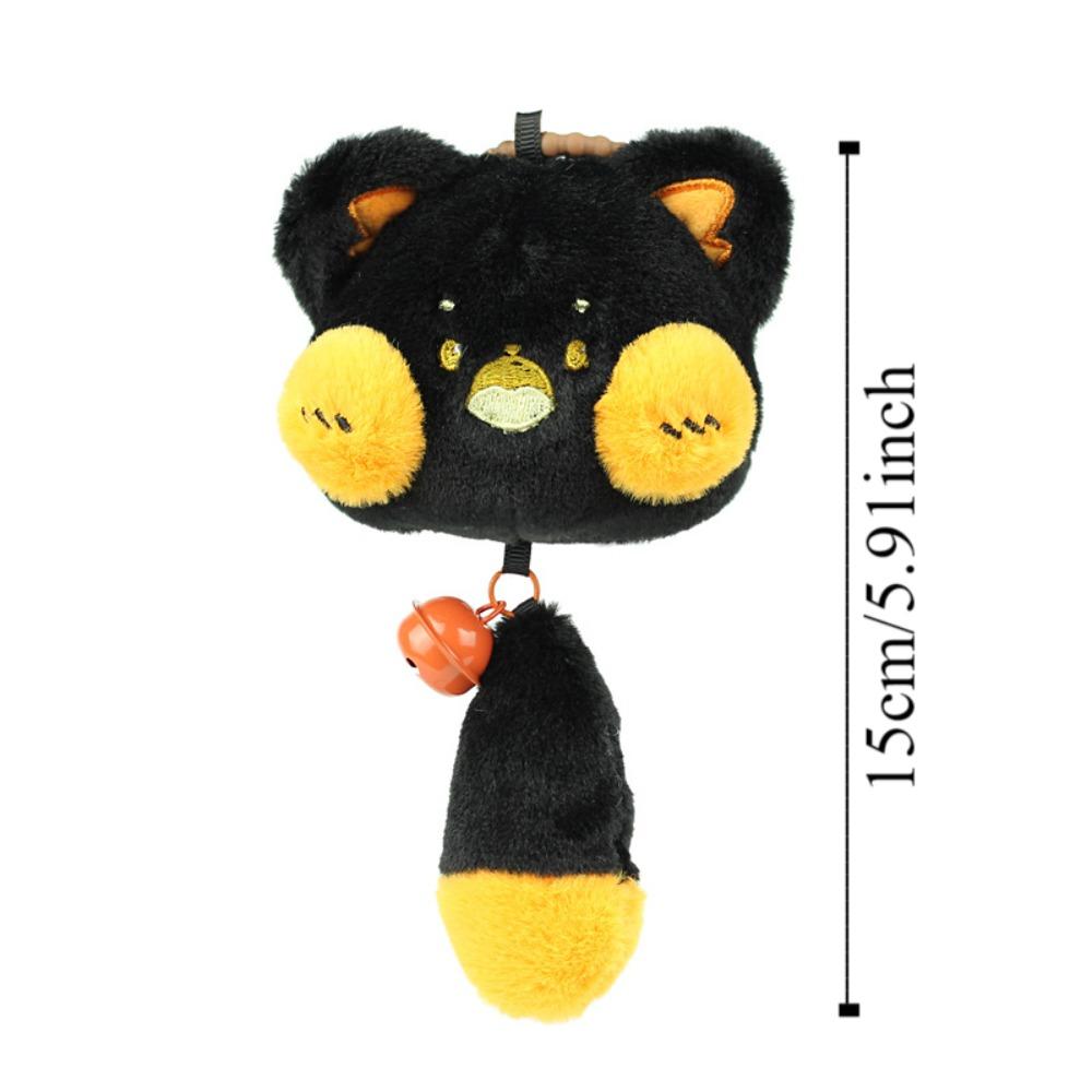 PP Cotton Cat Plush Keyring Long Tail Plush Cat Doll Pendant Plush Cat Keychain Bag Pendant