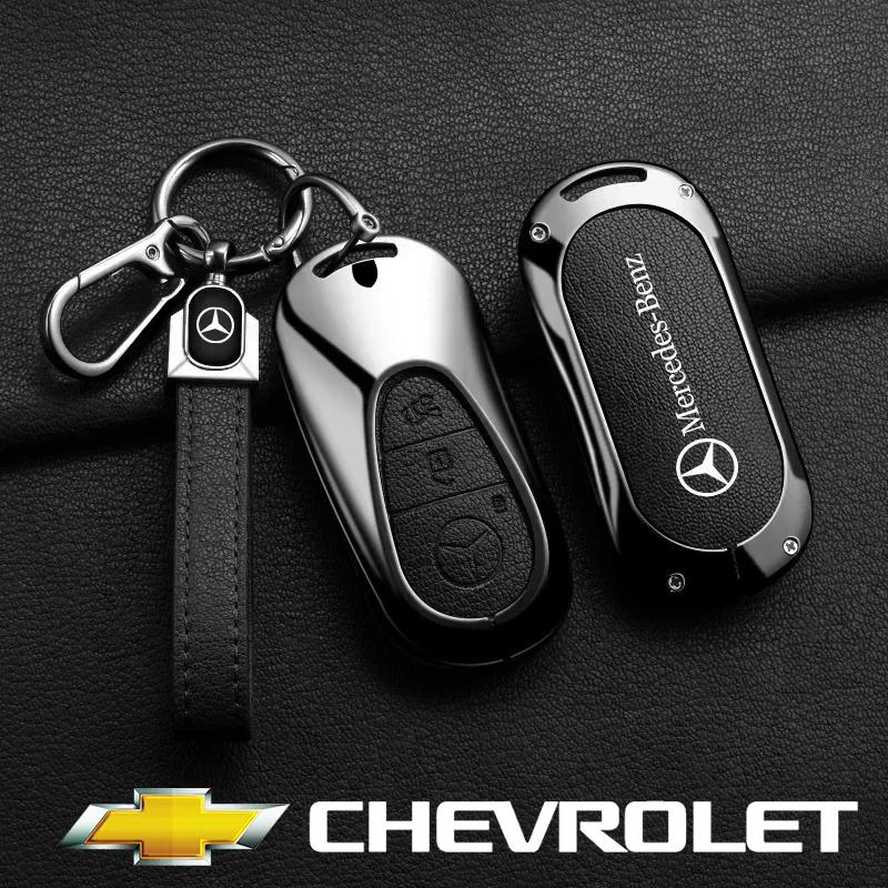 Zinc Alloy Car Key Case Cover Holder Shell For Mercedes Benz 2022 C S Class W206 W223 S350 C260 C300 S400 S450 S500 Accessories FVWXY1