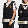 Adidas Striped Sports Knit Vest Unisex Outerwear Black IJ6608