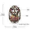 Vintage court style lady brooch elegant high sense niche medieval party princess wreath brooch pin jewelry