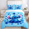 Stitch'S Starry Adventure Print 3Pcs Bedding Setduvet Cover With 2 Bedropillowcase Home Birthday Gift