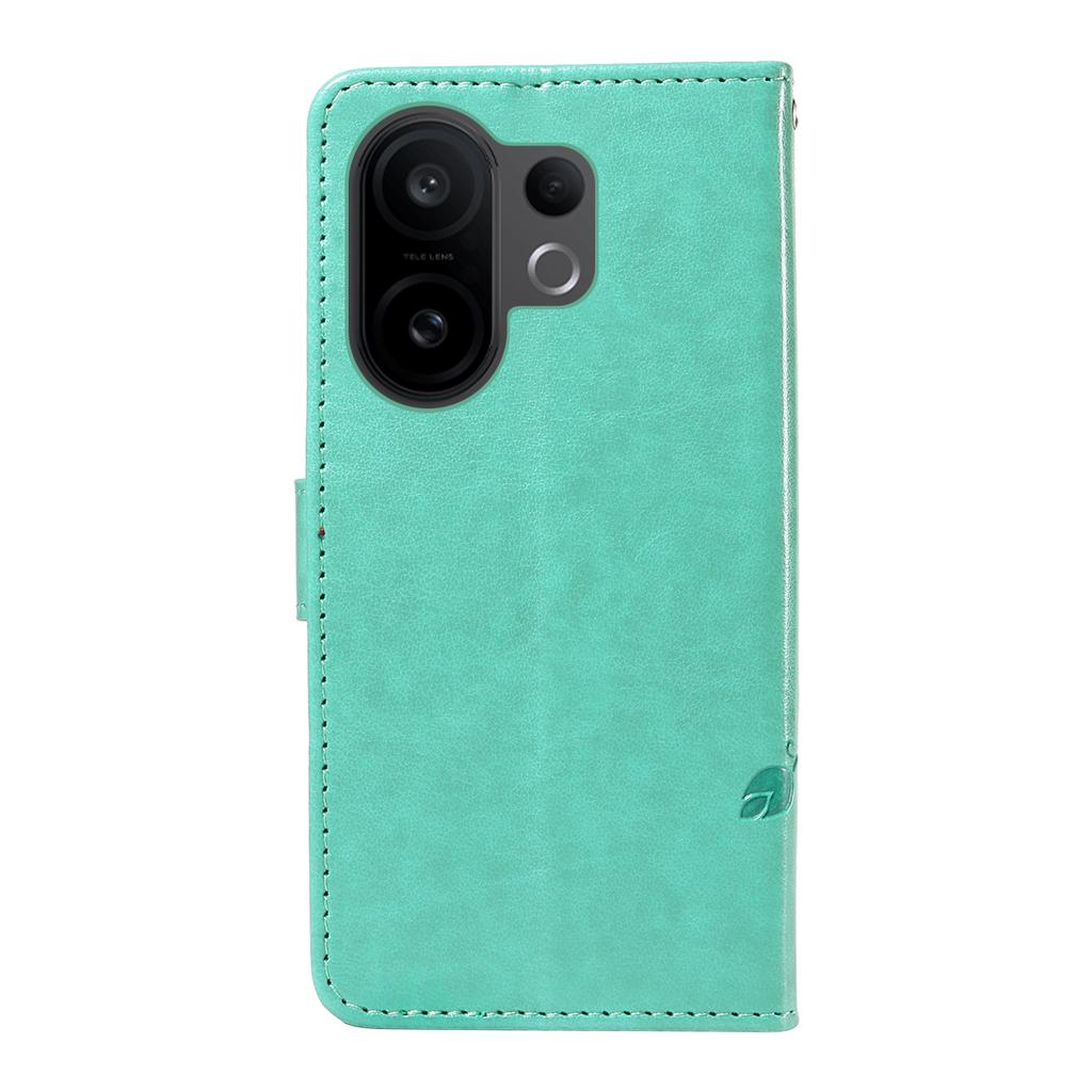 For vivo X200 FE 5G/vivo S30 Pro mini 5G PU Leather Cases Flower Pattern Wallet Stand Phone Cover with Strap