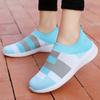 Fashion Women Flats Mix Color Knitted Sneakers Women Slip On Flat Shoes Woman Plus Size Casual Chaussure Femme Summer Autumn Footwear