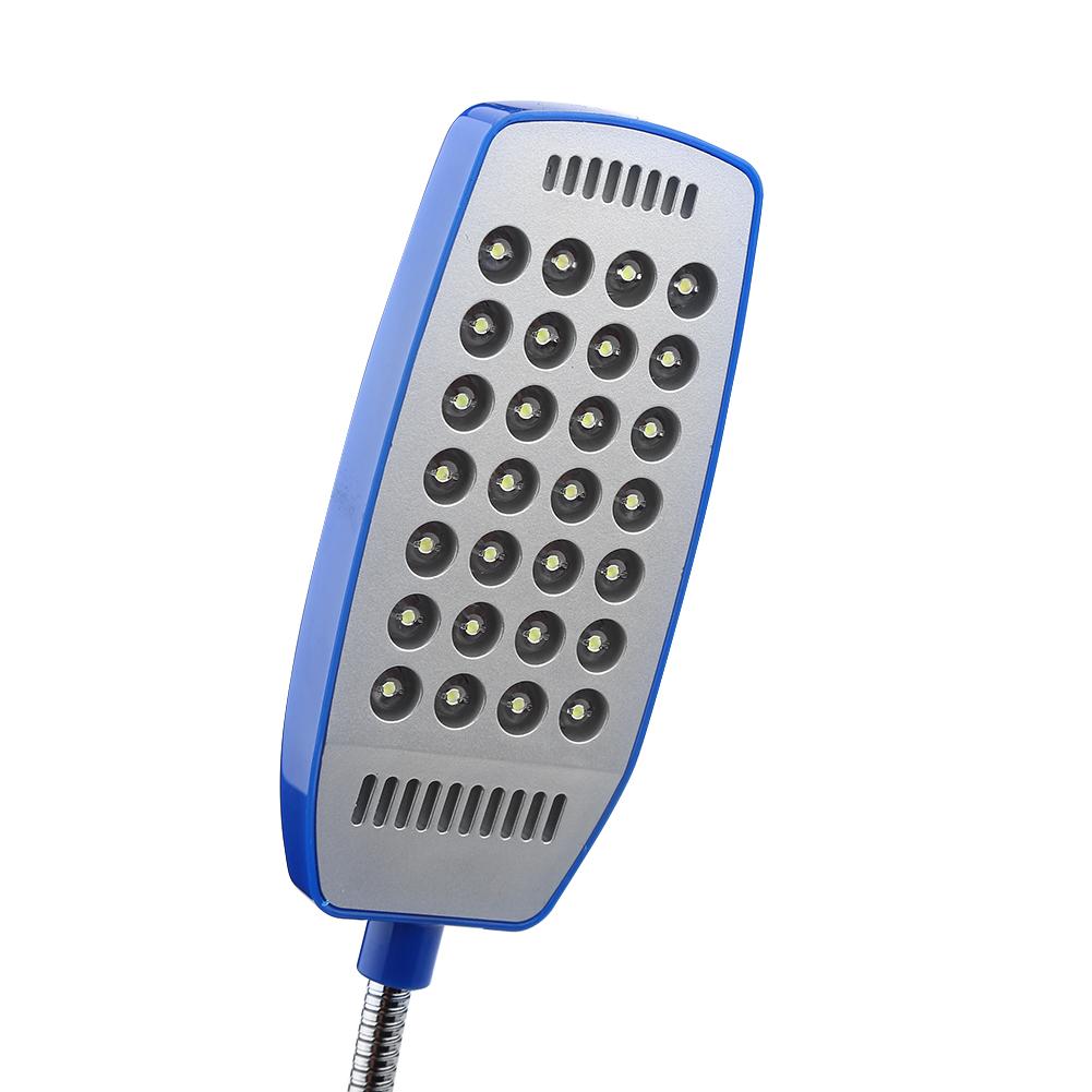 5 В Гибкая гусиная шея Мини USB 28 светодиодов Портативная лампа для чтения Компьютерная лампа с выключателем Синий