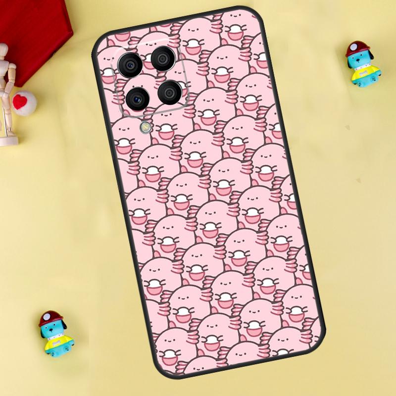 Cute Animal Axolotl Case For Samsung Galaxy M33 M15 M55 M31 M13 M12 M14 M06 M16 M36 M56 M53 M32 M52 M35 M34 M54