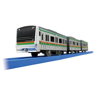 TAKARA TOMY Игрушечный поезд Shonan Color Connection Train серии E233 для детей от 3 лет и старше. Соответствует стандартам безопасности игрушек ST Mark. Сертификация PLARAIL "Plarail