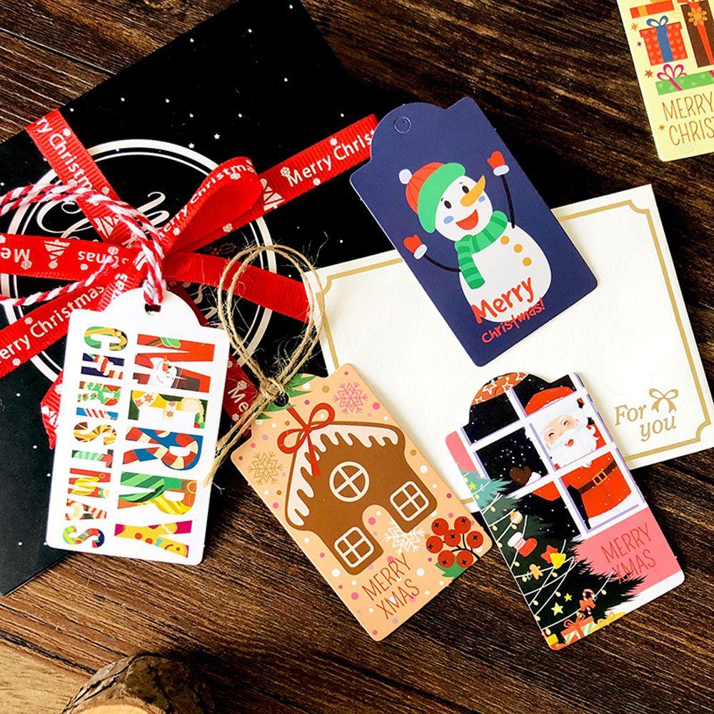 Decoration Wrapping Supplies Kraft Paper Hang Tags Christmas Labels Gift Wrapping Christmas Tag