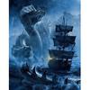 Алмазная картина Дракон и парусник 5D Diy Алмазная вышивка Полный круглый крестик