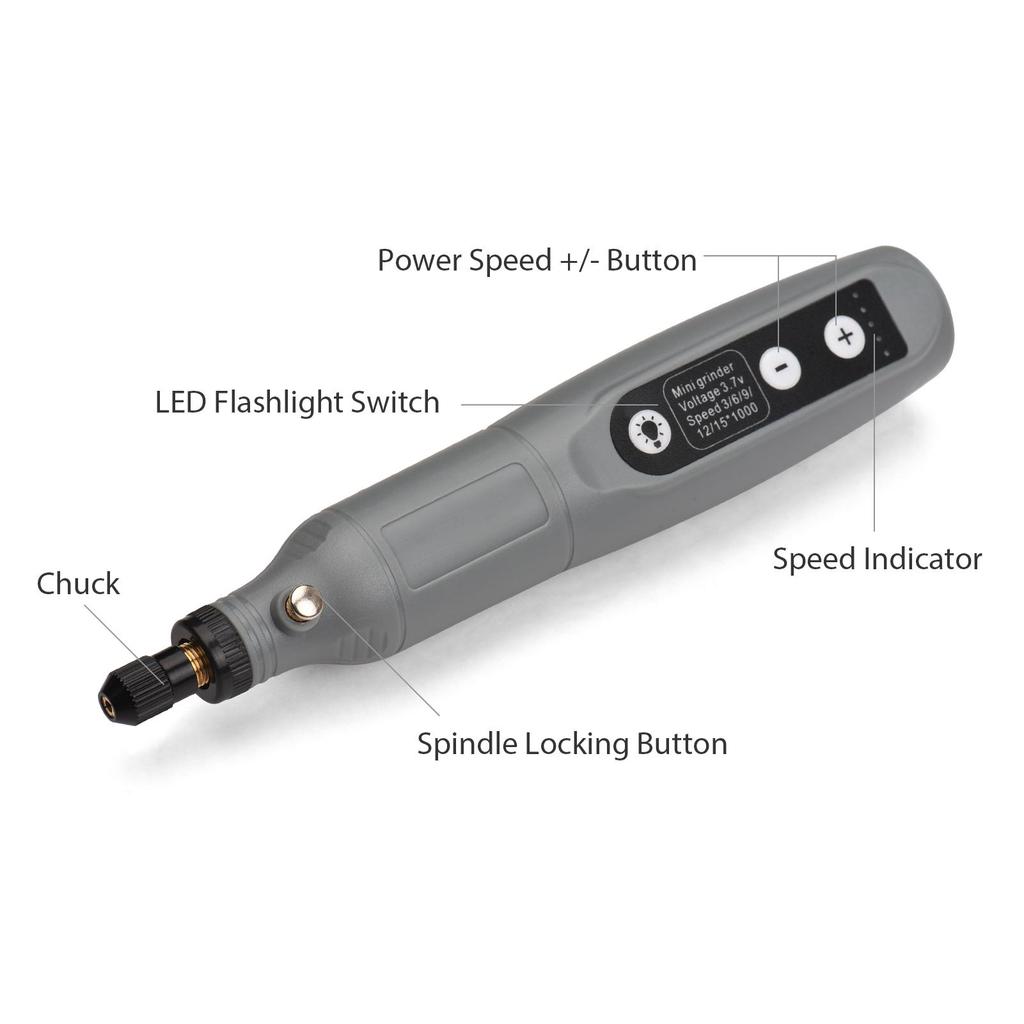 Geevorks Портативный набор вращающихся инструментов Мини-аккумуляторная шлифовальная машина Ручная аккумуляторная электрическая дрель USB