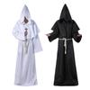 Necklace Medieval Halloween Costume Death Ghost Cosplay Costumes Priest Robes Witch Wizard Cloak