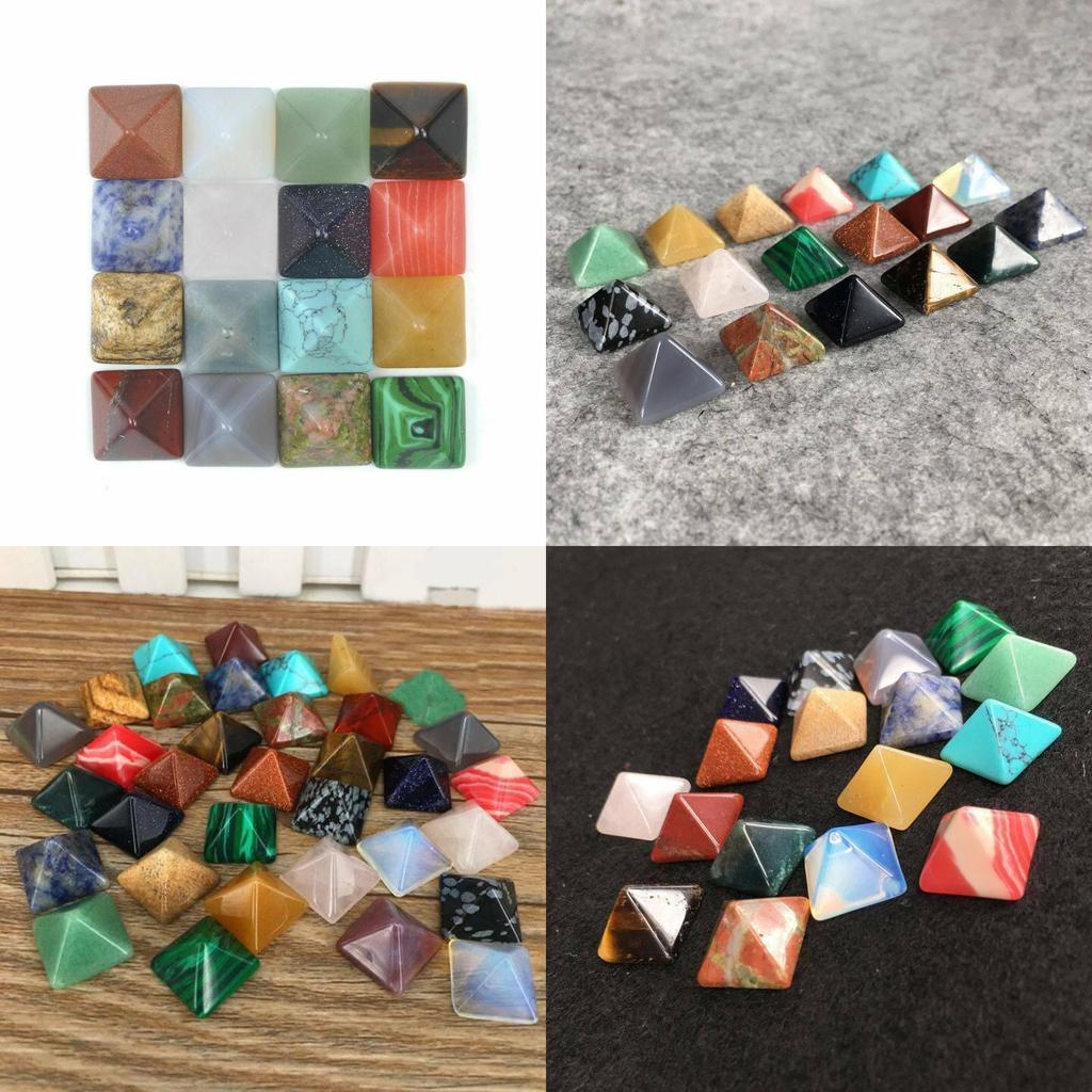 Authentic Natural Quartz Chakra Pyramid Stone Set For Meditation Healing And Spiritual Growth