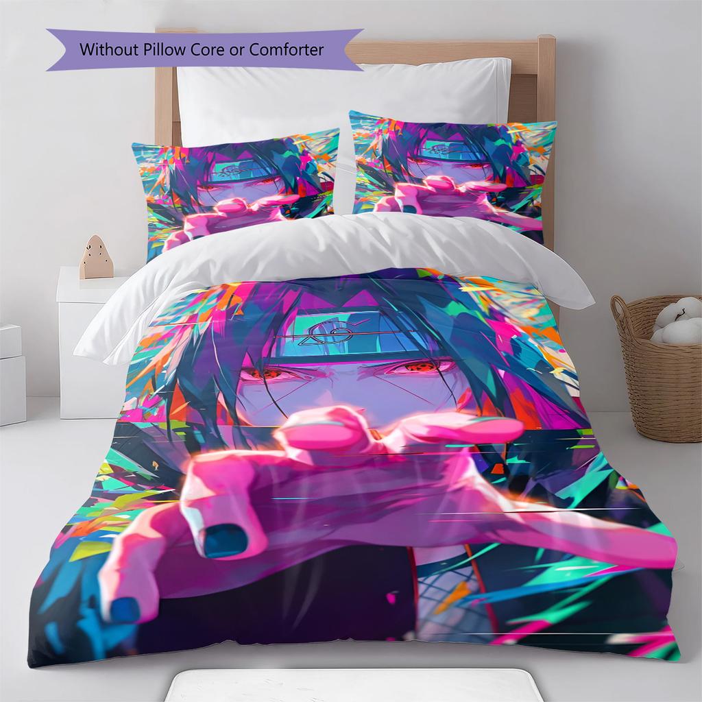 Naruto Flying Pose Bedding Set Anime Duvet Cover Polyester Soft Comforter Set -QJY