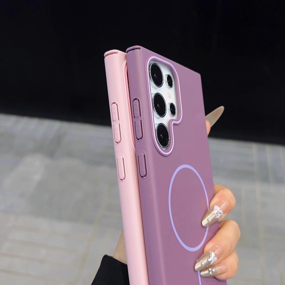 Luxury Slim Magnetic Case For Samsung Galaxy A55 A56 A26 A36 A06 A35 A25 A16 A15 5G Wirless Charging Matte Shockproof Hard Cover