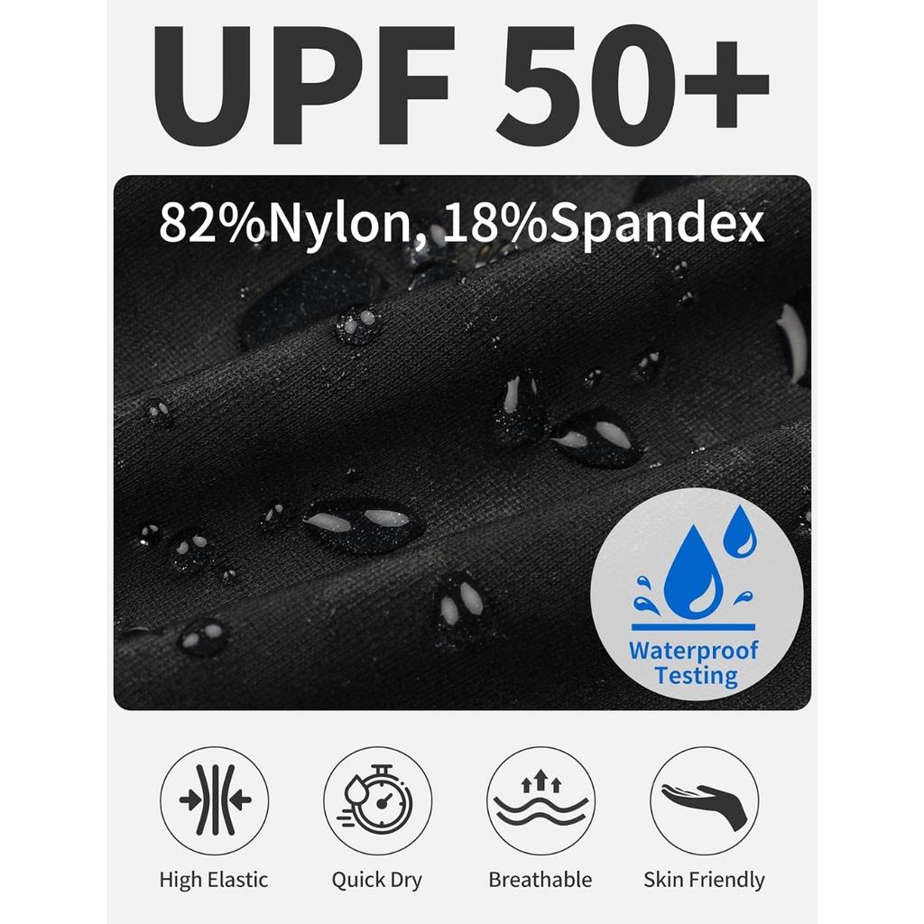 CHARMLEAKS Женский топ бикини с квадратным вырезом, быстросохнущий купальный костюм с защитой UPF 50+, только верхняя часть