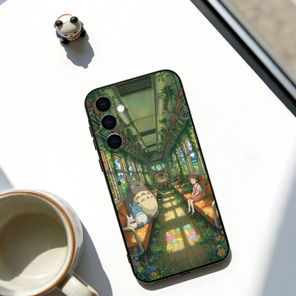Чехол для телефона Мой сосед Тоторо Мягкий черный Для Samsung Galaxy A73,A72,A71,A70,A53,A52,A51