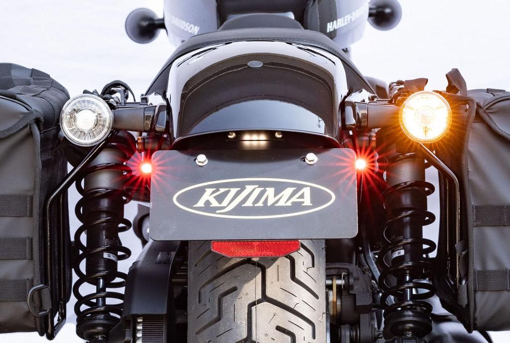 Kijima Motorcycle Parts Number Plate Bracket Kit with LED Nano Tail Lamp Night Star ('22-/RH975) HD-013917