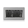 18W Type-C Fast Charging Universal 5-pin Dual Power Socket,Stainless Steel  Electrical Outlet with DC 5V 3.1A Type-c USB Charger