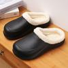 Fashion Mens Shoes New High-quality Home Warm Cotton Slippers for Men's Winter Outdoor Platform Thick Soled Couple Half Slippers 2024