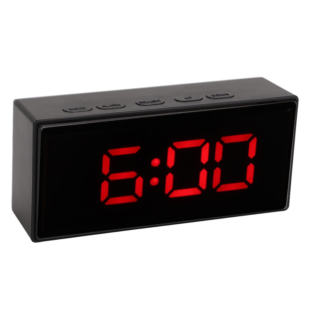 Mirrored Digital Alarm Clock Smart Light Sensing LED Display Digital Smart Clock with Two Display Mode Snooze Function