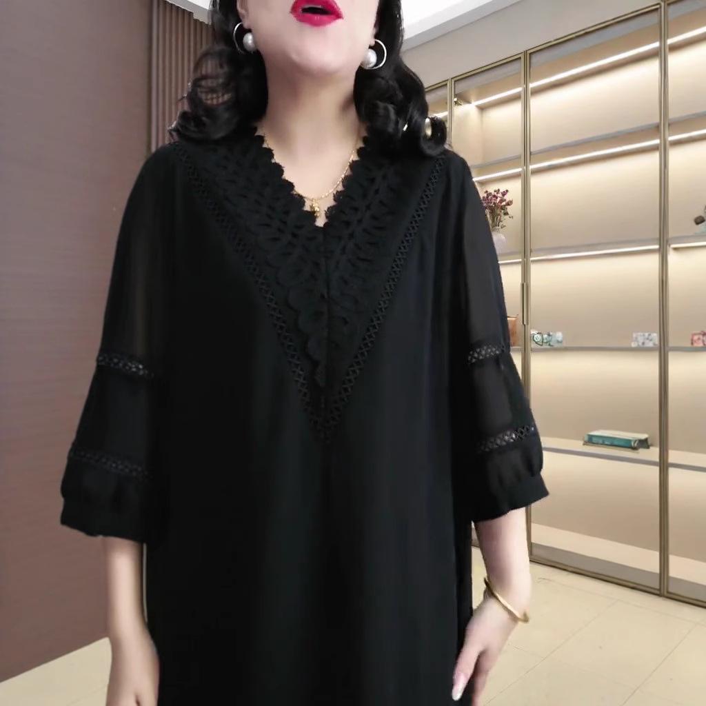 Весна/Лето 2025 Кружевной топ больших размеров – Приталенный свободный крой Женская мода