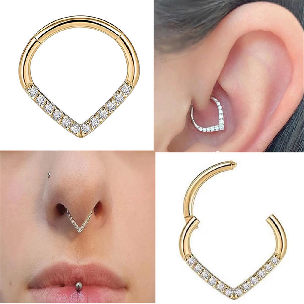 Elegant Hinged Segment Hoop Unique Nose Piercing Unisex Body Jewelry Nose Rings G23 Titanium Material Suitable for Nose