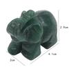 Lucky Elephant Green Aventurine Jade Ston Fortune Feng Shui Statue Figurine Ornament Chakra Healing Stones Statue Craft Decor