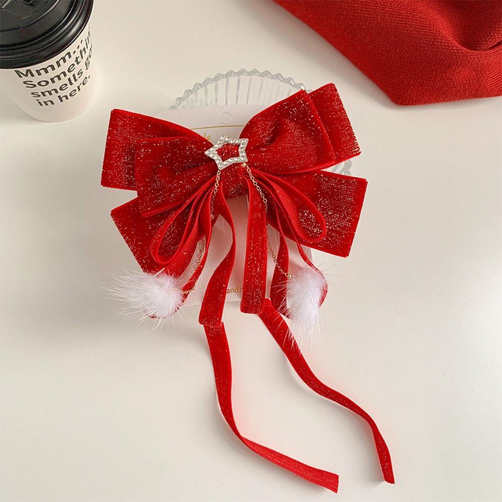 Headwear Pompoms Hanfu Headdress Bow Hairpin Hair Accessories Baby Wig Barrette Children Hair Clip