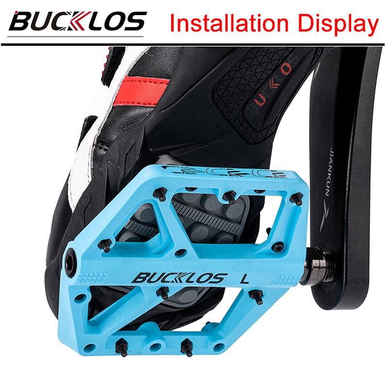 Велосипедные педали BUCKLOS с герметичным подшипником, педаль платформы MTB для велосипеда, горный нейлоновый велосипед, плоские педали 9/16 дюймов, часть шоссейного велосипеда MTB