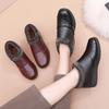 Shoes Cotton Shoes Velvet Winter Flat Bottom Non-slip Warm Middle-aged Women Winter Shoes Elderly Low-top Leather Shoes