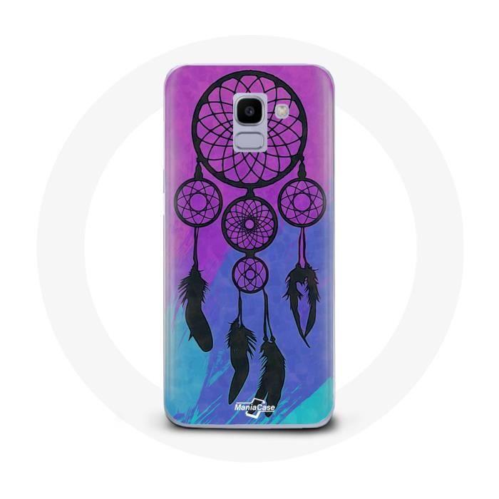 Case for Samsung Galaxy A6 2018 Dream Catcher Black Blue and Purple Background