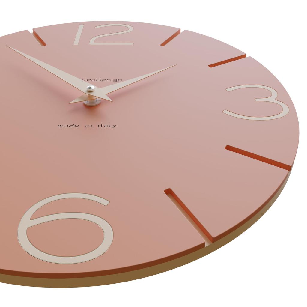 Настенные часы CalleaDesign SMILE терракотово-розовые