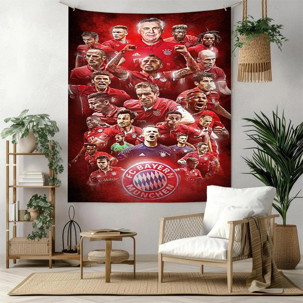 Bayern Munich Wall Decor Tapestry Art For Pet Memorial Birthdaywedding Party Backdrop Family Gift