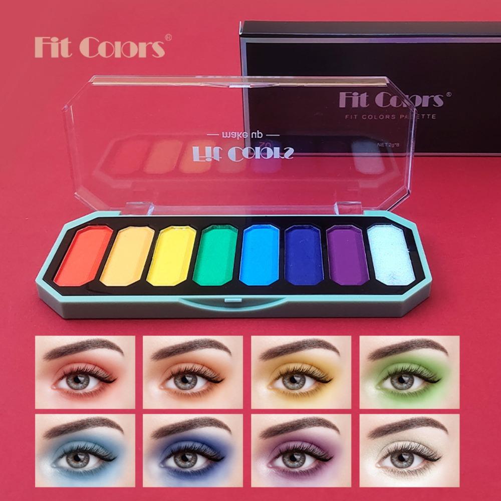 Fit Colors Christmas 8 -color Fingertip Keyboard Eye Shadow Disk Matte Pearl Light Easy Color Eye Shadow Painting