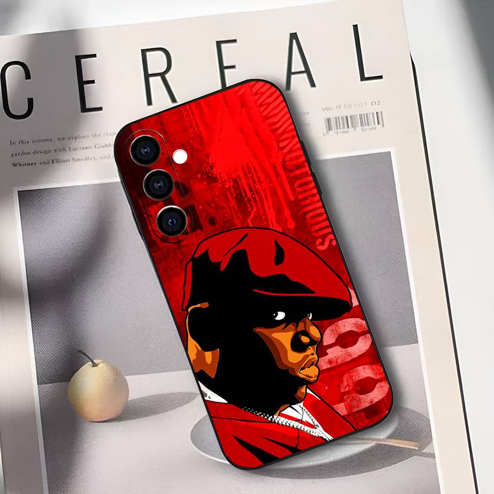 B-Biggie Smalls Notorious B-BIG Art Phone Case For Samsung Galaxy A73,A72,A71,A70,A53,A52,A51,Soft Silicone Black Cover
