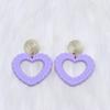 1 пара полых висячих сережек с сердечками для женщин и девочек, модные акриловые серьги-гвоздики ярких цветов, легкие ювелирные изделия в виде висячих ушек в виде сердечек