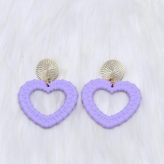 1 пара полых висячих сережек с сердечками для женщин и девочек, модные акриловые серьги-гвоздики ярких цветов, легкие ювелирные изделия в виде висячих ушек в виде сердечек