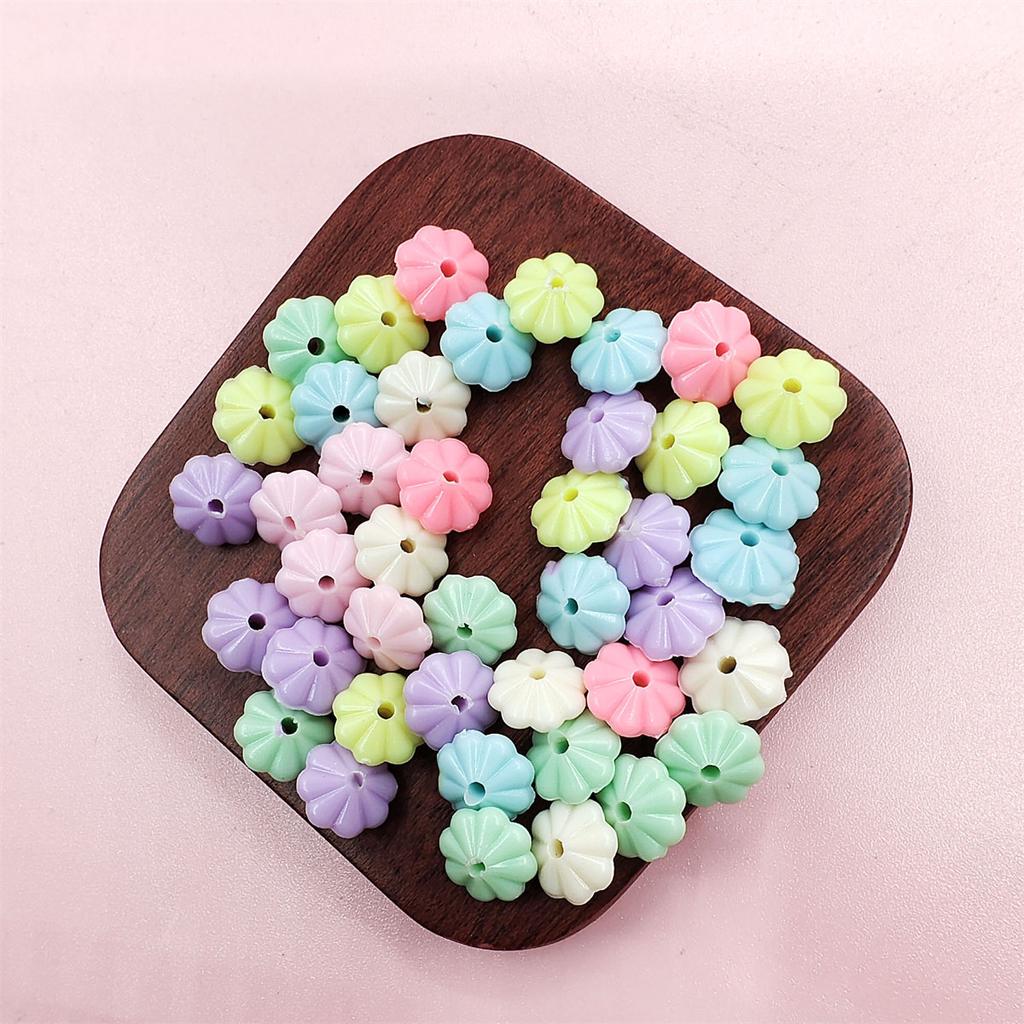 200 шт., фурнитура для ювелирных изделий, ожерелье, браслет, изготовление цветочных геометрических бусин с отверстием, аксессуары для самостоятельного изготовления, смешанные яркие цвета, свободные бусины для изготовления