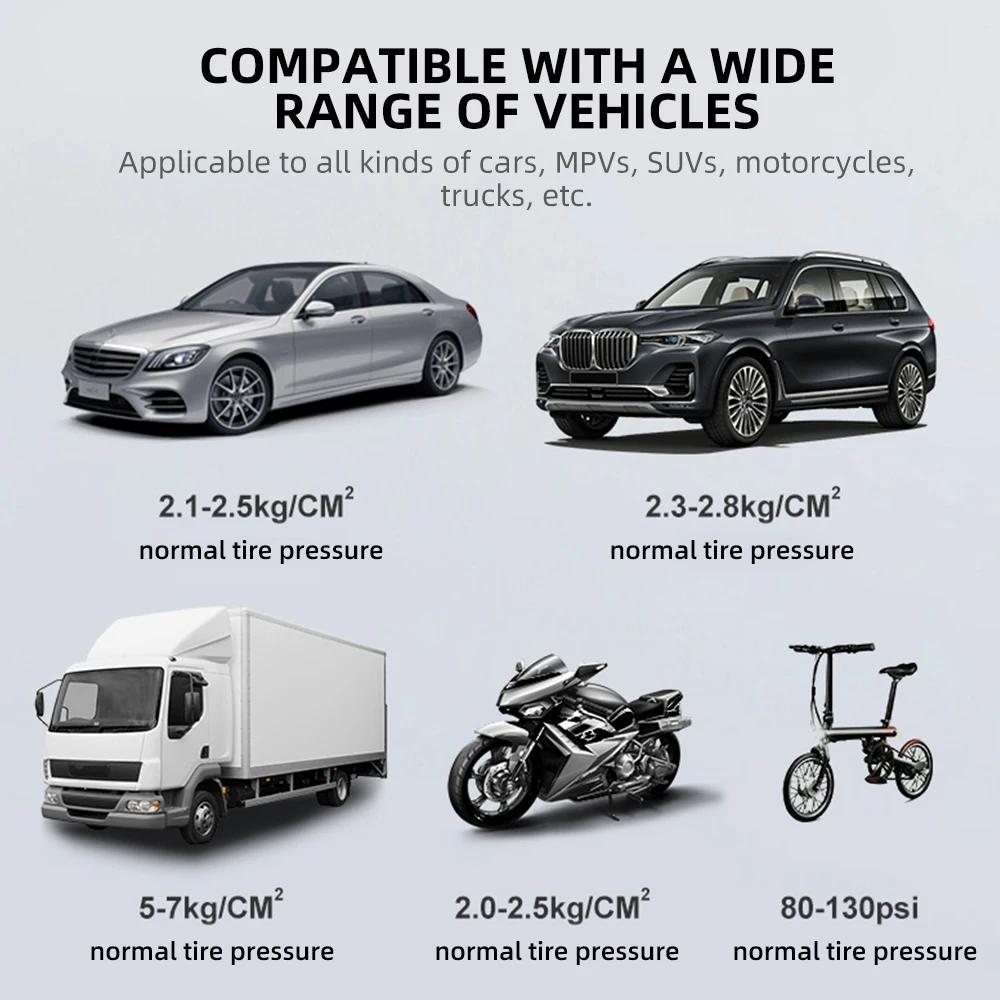 Автомобильный Мотоциклетный Цифровой Манометр Метр Велосипедная Шина Диагностический Инструмент 0-150 PSI Подсветка ЖКД Манометр Тестер