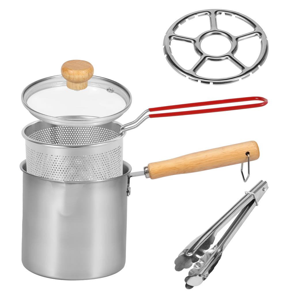 Сковорода из нержавеющей стали, кастрюля-фритюрница с крышками-фильтрами, антипригарная фритюрница, кухонная посуда для приготовления пищи на кухне