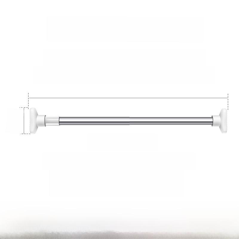 Телескопическая штанга из нержавеющей стали для сушки одежды и штора, без сверления, для ванной комнаты и гардероба