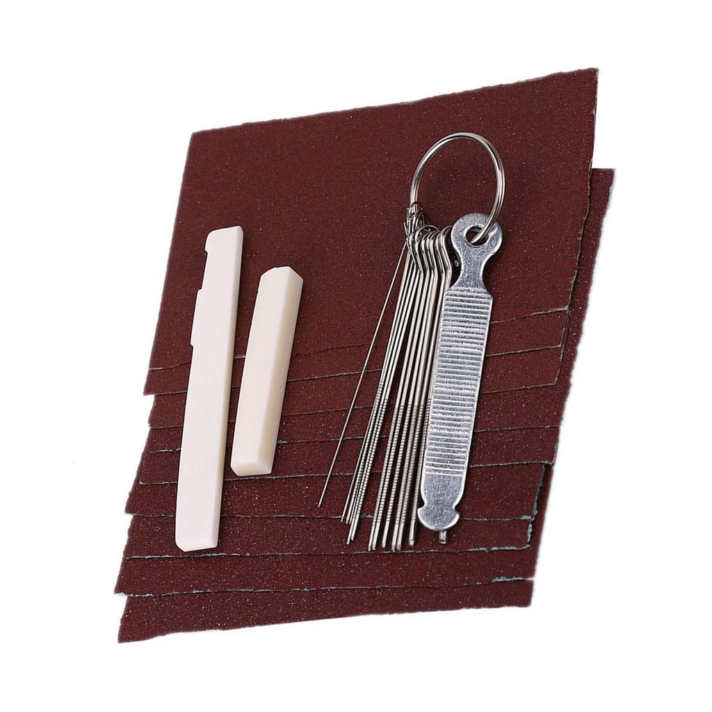 Гитарный костяной мост, седло, гайки, напильники для наждачной бумаги, набор инструментов для обслуживания мастеров своими руками